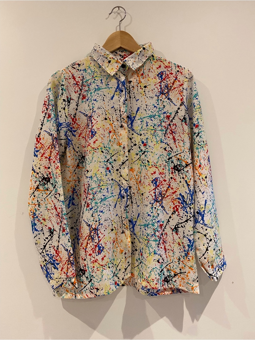 Paint-Splash Button-Up Shirt